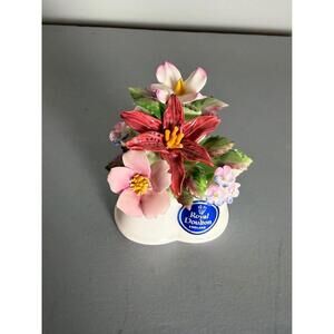 Vintage Royal Doulton Floral Figurine Bone China Flowers